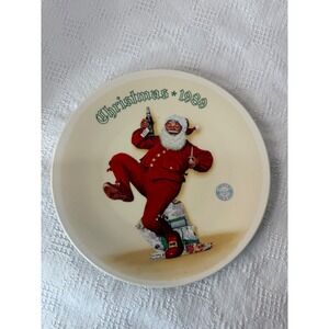 Norman Rockwell 1989 Christmas Plate Jolly Old St Nick Pepsi Edwin M Knowles COA